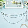 Halloween Theme Alloy Multilayer Chain Belts for Pants AJEW-WH20018-132-3