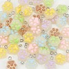 48Pcs 8 Colors Translucent Resin Paw Print Pendants CRES-AR0001-31-4