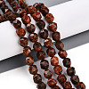 Dyed Natural Sesame Jasper Beads Strands G-T139-8mm-47L-1