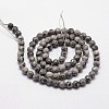 Natural Map Stone/Picasso Stone/Picasso Jasper Beads Strands X-G-D840-35-4mm-2