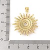 Brass Micro Pave Cubic Zirconia Pendants KK-E111-37G-02-3