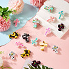 20Pcs 10 Styles Cross Silicone Focal Beads SIL-TA0002-78-5