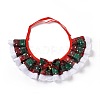 Cloth Pet's Christmas Lace Bandanas AJEW-D051-05G-1