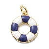 Brass Enamel Pendants KK-P338-23G-03-1