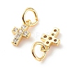 Brass Micro Pave Clear Cubic Zirconia Pendants LS-ZIRC-P094-18G-RS-3