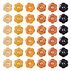 90Pcs 6 Colors 2-Hole Wood Flower Buttons BUTT-TA0001-40D-2
