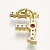 Brass Micro Pave Cubic Zirconia Pendants ZIRC-S061-64F-2