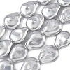 Electroplate Opaque Glass Imitation Pearl Strands EGLA-D302-02B-1
