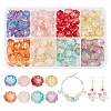   160Pcs 8 Colors Two Tone Transparent Spray Painted Glass Beads GLAA-PH0002-40-1