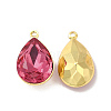 Rack Plating Brass Glass Pendants KK-A177-22G-05-2