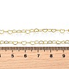 Brass Heart Link Chain Necklaces NJEW-M108-33G-3