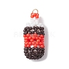 Glass Seed Beads Coke Pendants PALLOY-MZ00457-01-1