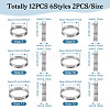 12Pcs 6 Size 201 Stainless Steel Grooved Finger Ring Settings RJEW-TA0001-06P-2