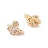 Brass Micro Pave Cubic Zirconia Slide Charms KK-B100-059G-3