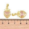 Brass Glass Pendants kk-P343-09F-G-3