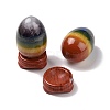 Chakra Natural Gemstone Egg Shape Display Decorations DJEW-G032-01-2