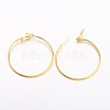 Brass Earring Findings Hoops LS-EC108-3NFG-2