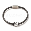 2Pcs 2 Color Enamel Yin Yang Beaded Cord Bracelets Set BJEW-JB08157-4