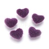 Faux Mink Fur Covered Cabochons WOVE-F021-05S-2