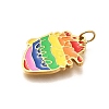 Pride 304 Stainless Steel Enamel Pendants STAS-B079-01G-02-2