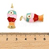 Brass Enamel Pendants KK-H527-05B-G01-3