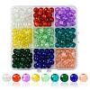 180Pcs 9 Colors Spray Painted Crackle Glass Beads Set CCG-FS0001-03-1