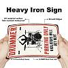Vintage Metal Tin Sign AJEW-WH0189-206-3