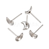 Tarnish Resistant Earring Cabochon Settings 304 Stainless Steel Ear Studs Blank Settings STAS-Q170-08-2