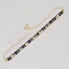 Vintage Ethnic Style Glass Tila Beaded Handmade Slider Bracelets for Women ZN9527-13-1