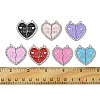 7 Sets 7 Colors Alloy Enamel Split Pendant ENAM-FS0001-71-5