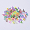 Transparent Frosted Glass Beads FGLA-R001-4mm-M-5