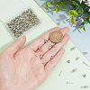 BENECREAT 100Pcs Brass Stud Earring Findings KK-BC0013-23-3