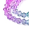 Gradient Color Baking Paint Glass Bead Strands X1-DGLA-A039-T2mm-A011-3