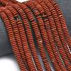 Frosted Natural Red Jasper Beads Strands G-K389-C16-01-2