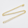 Brass Cable Chains Necklace Making MAK-N029-01G-2