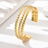 Stainless Steel Triple Layer Cuff Bangles RJ3221-2-1