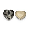 Faceted Heart Glass Pointed Back Rhinestone Cabochons RGLA-A020-12x12mm-S21-2