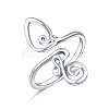 Boho Adjustable Brass Twisted Wire Wrapped Long Toe Rings FS-WG2F3DA-01-2