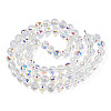 Transparent Electroplate Glass Bead Strands X-EGLA-TAC0003-04L-2