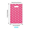 Polka Dot PET Plastic Packing Bags with Die Cut Hole Handle ABAG-TADJ0002-001B-2