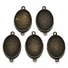Tibetan Style Oval Alloy Cabochon Connector Settings LS-TIBE-Q038-002B-AB-NR-2