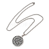 Vintage Round Coin Pendant Necklaces NJEW-A023-04P-2