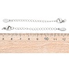 304 Stainless Steel Chain Extender with Oval Charms STAS-G383-07P-3