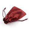 Burlap Packing Pouches Drawstring Bags ABAG-Q050-13x18-06-3
