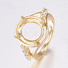 Adjustable Brass Finger Ring Components KK-G330-02G-3