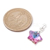 Mixed Color Glass Pendants PALLOY-JF02423-02-3