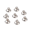 304 Stainless Steel Bead Cap Pendant Bails STAS-G224-24P-06-1