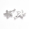 Brass Micro Pave Cubic Zirconia Pendants KK-T070-86P-2