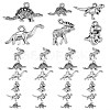 120Pcs 6 Style Tibetan Style Alloy Pendants TIBE-SZ0001-07-1