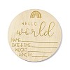 Wooden Hello World Baby Photo Props WOOD-D023-07-1